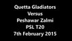 Quetta Gladiators vs Peshawar Zalmi PSL T20 Match Pakistan Super League PTV Sport Biss Code Today