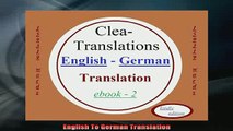 READ book  English To German Translation Full Free
