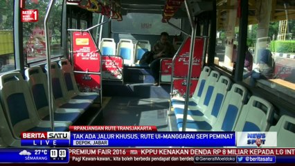 Bus Transjakarta UI Depok-Manggarai Sepi Penumpang