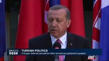 Erdogan defends secularism after remarks by parliament speaker