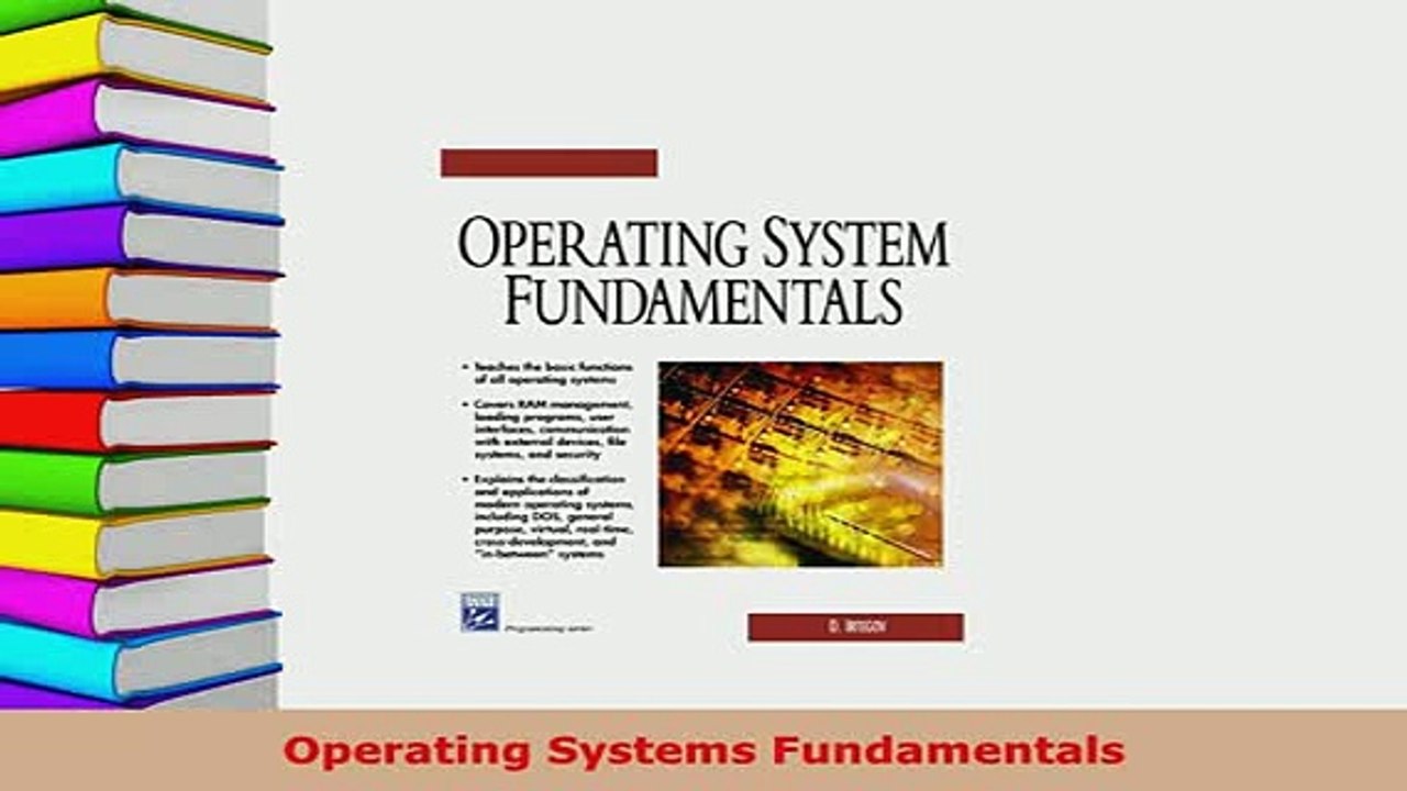 PDF  Operating Systems Fundamentals Free Books