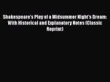 [PDF] Shakespeare's Play of a Midsummer Night's Dream: With Historical and Explanatory Notes