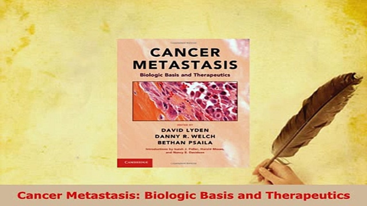Download  Cancer Metastasis Biologic Basis and Therapeutics PDF Book Free