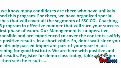 SSC Coaching for Tier-1 Exam of 2016 Session – Register for Fresh Batch Today