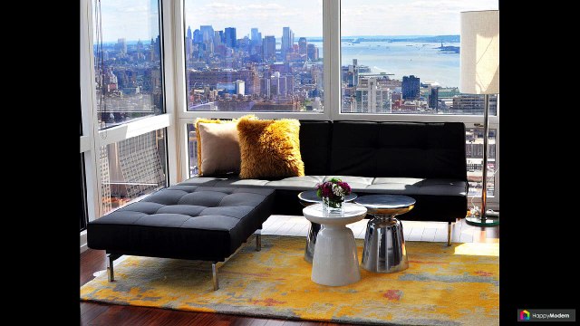 Угловые диваны в гостиной: 55 вариантов