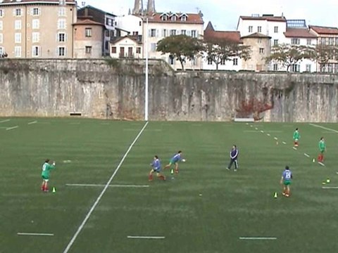 Situation entraînement Rugby à 7 : Exercice Triangle