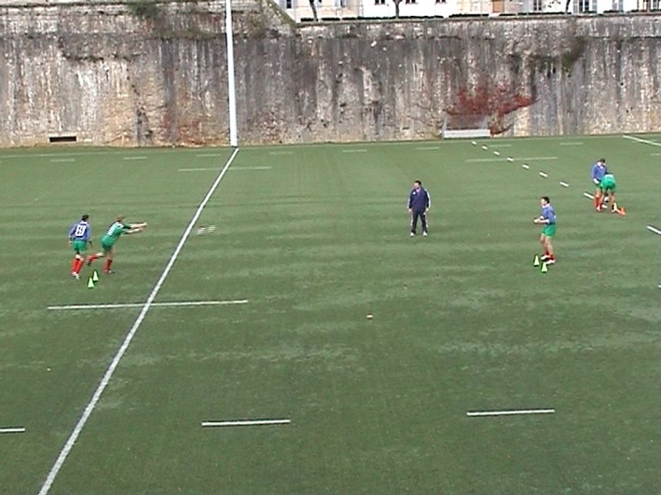 Situation entraînement Rugby à 7 : Rectangle - ejection
