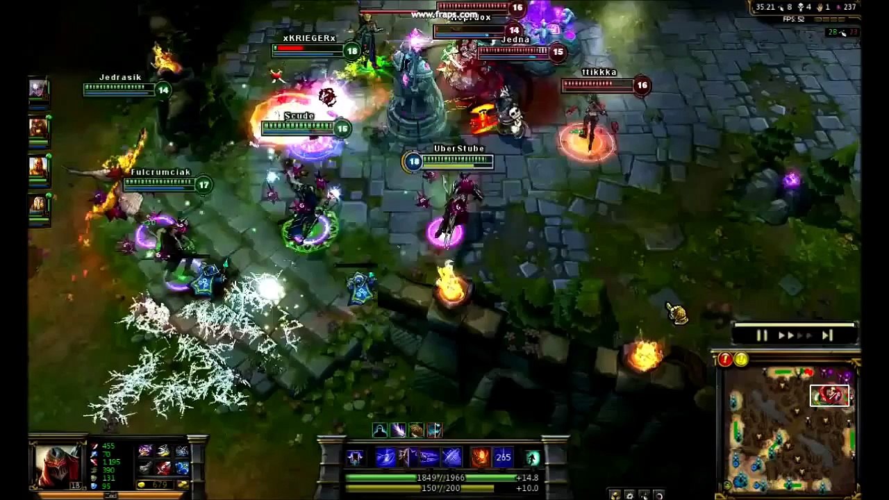 League of Legends Top 5 Penta Kills Zed