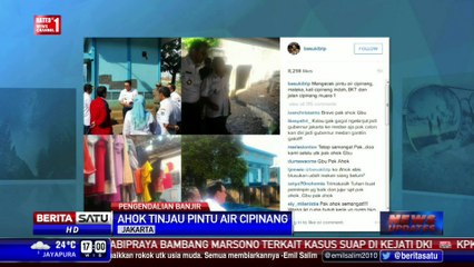 Blusukan, Ahok Pantau Pintu Air dan Kali di Jaktim