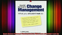 READ book  Bare Bones Change Management What you shouldnt not do Full EBook
