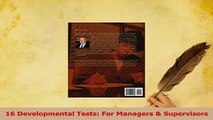 Read  16 Developmental Tests For Managers  Supervisors Ebook Free