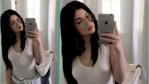 OOPS! Kylie Jenner once Again Flaunts In See Through White Tank Top.