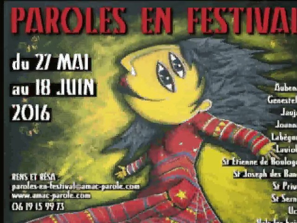 les artistes de Paroles ne festival 2016
