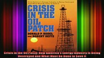 READ book  Crisis in the Oil Patch How Americas Energy Industry Is Being Destroyed and What Must Be Full Free