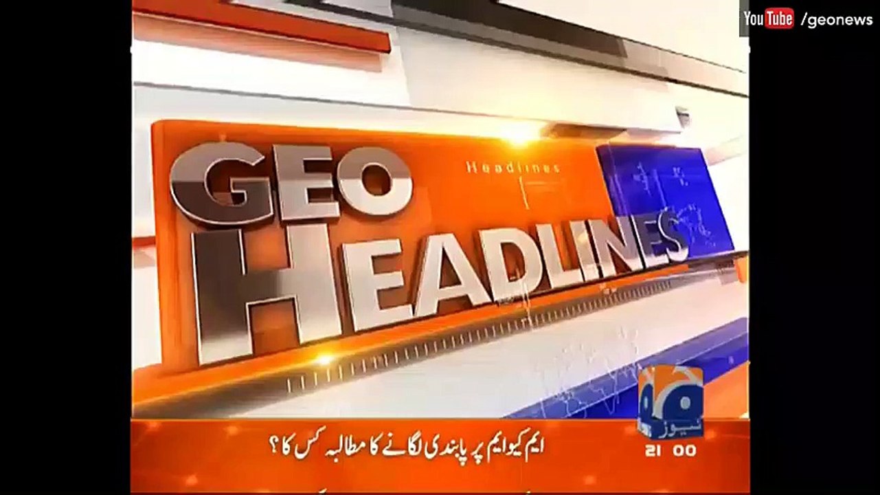 Geo News Headlines 9 PM - 14 April 2016