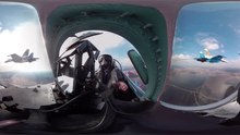 Su-27 cockpit 360 video  ‘Russian Knights’ aerobatic rehearsals for V-Day parade