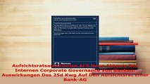 Download  Aufsichtsratsausschusse ALS Neue Akteure Der Internen Corporate Governance Von Banken Free Books