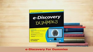 Download  eDiscovery For Dummies Free Books
