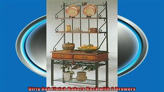 best produk   Dirty Oak Finish Bakers Rack with 2 Drawers