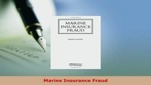 PDF  Marine Insurance Fraud  Read Online
