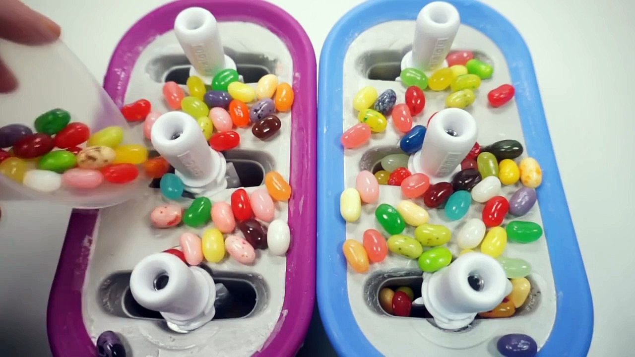 How To Make Jelly Milk Ice Cream DIY Zoku Pop Color Candy Ice Cream Recipe