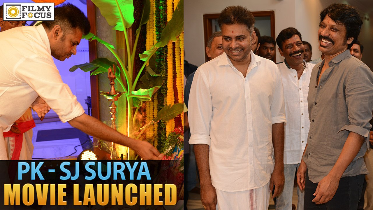 Pawan Kalyan and S J Surya New Movie Launch Stills - Filmyfocus.com