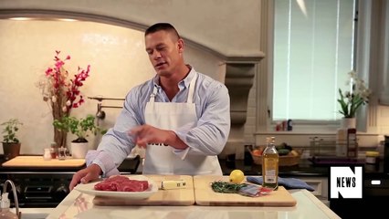 WWE Champion John Cena Demos a Guilt Free Dessert Recipe