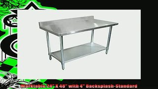 best produk   Worktable 24 X 48 with 4 BacksplashStandard