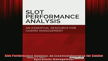READ FREE Ebooks  Slot Performance Analysis An Essential Resource for Casino Operations Management Online Free