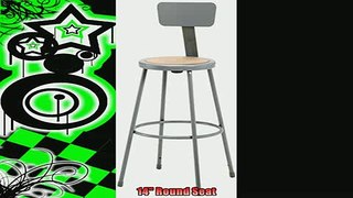 buy now  National Public Seating 6230BCN  Grey Steel Stool with 30 Hardboard Seat and Backrest