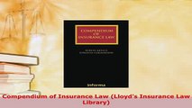 PDF  Compendium of Insurance Law Lloyds Insurance Law Library Free Books