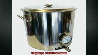 special produk HomeBrewStuff 32 QT Stainless Steel Home Brew Kettle with Valve and Thermometer