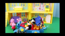 PEPPA PIG Stolen Bed with Police Mickey Mouse, Frozen Elsa, Sofia The First DisneyCarToys