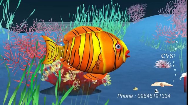 Machli jal ki rani hai - Fish 3D Animation Hindi Nursery rhymes for children ( Hindi Poem )