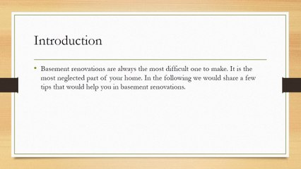 Effective Tips to Renovate Your Basement