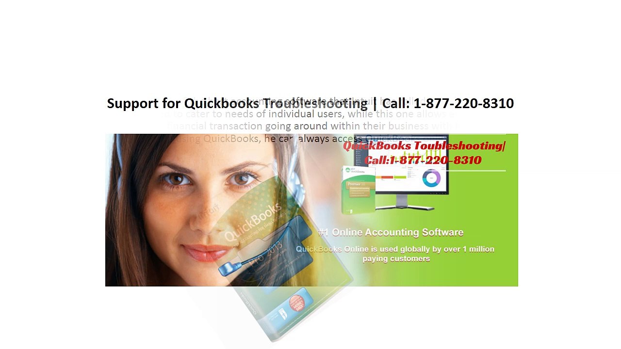Support for Quickbooks Troubleshooting | Call: 1-877-220-8310