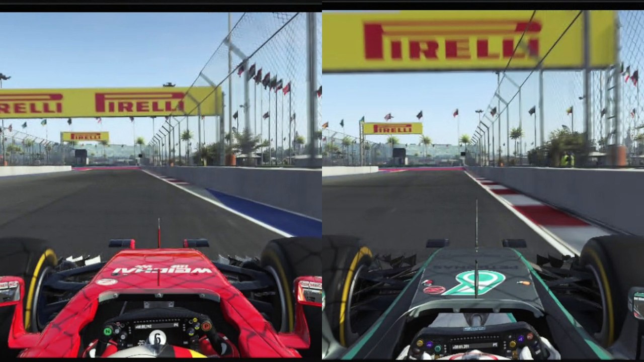 F1 Comparison Lap Lewis Hamilton vs Sebastian Vettel GP Russian | F1 PS4