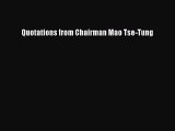 PDF Quotations from Chairman Mao Tse-Tung Free Books