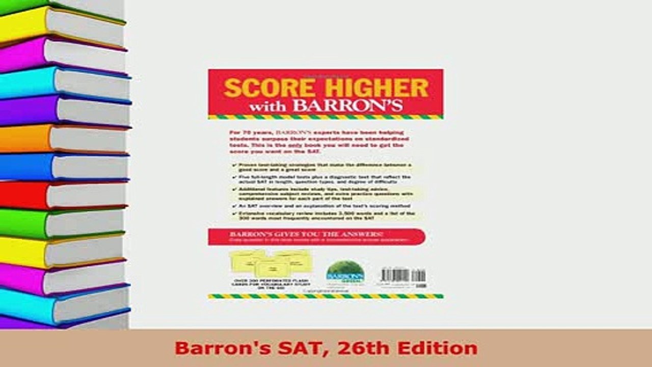 PDF  Barrons SAT 26th Edition Read Full Ebook