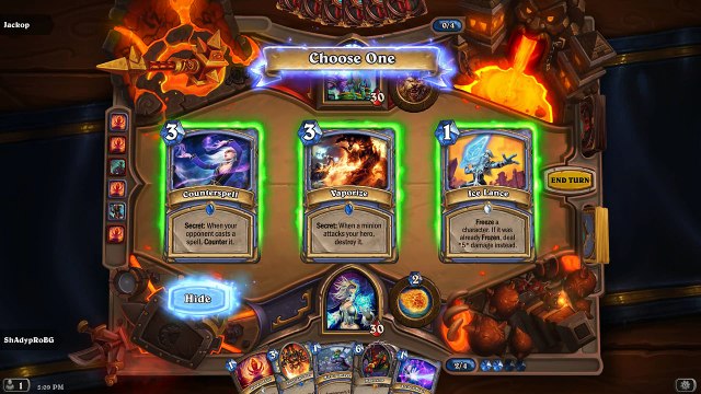 Hearthstone - Tavern Brawl -Raven Idol- Match #3 - Mage vs Druid