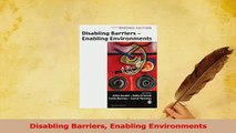 Read  Disabling Barriers Enabling Environments Ebook Free