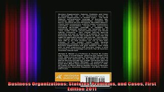 READ book  Business Organizations Statutes Problems and Cases First Edition 2011  FREE BOOOK ONLINE