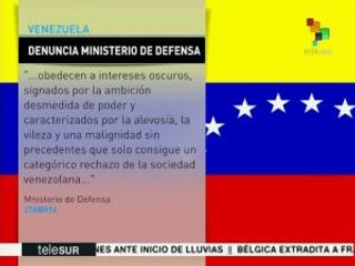 Ministerio de Defensa venezolana: Sufrimos campaña de difamación