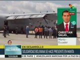 Llega pdte. de Bolivia a Ecuador; visitará zona devastada por el sismo