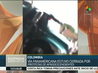 Policía colombiana reprime a manifestantes en Santander