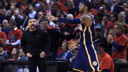 Drake Yells At Paul George During Raptors vs. Pacers Game, Blasts Him on Instagram