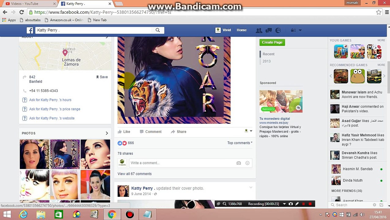 Katty perry Orginal Facebook Account