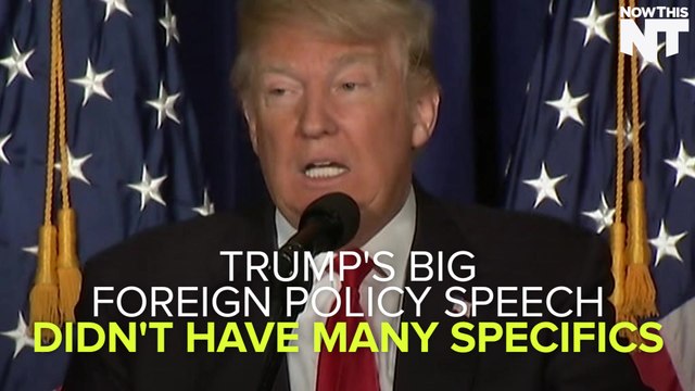 Donald Trump Has Some Thoughts On The World