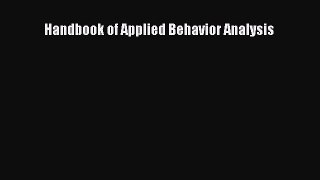 [Read Book] Handbook of Applied Behavior Analysis  EBook