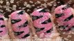 Pink Tiger nails - glitter nail polish designs animal nail art -